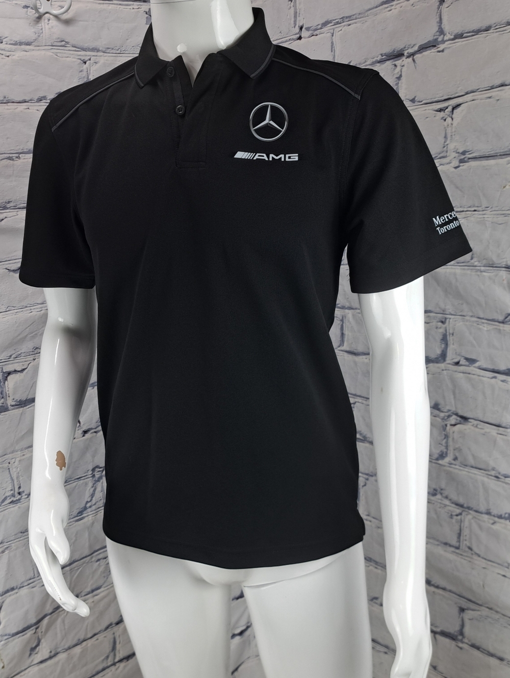 Mercedes Benz Men's Polo Shirt Logo AMG Promotional Hex Dry Stormtech golf Small